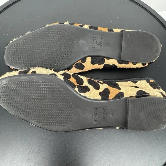 SCHUTZ Arissa Brown and Black Leopard Print Flats Size 6.5B 23 - Picture 6 of 6